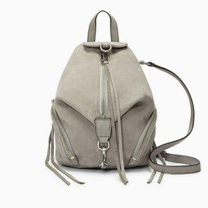 Rebecca Minkoff Julian Mini Nubuck Backpack GREY AUTHENTIC